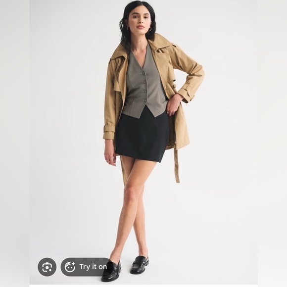 Abercrombie Elegant Navy Belted Skort large - Picture 6 of 6